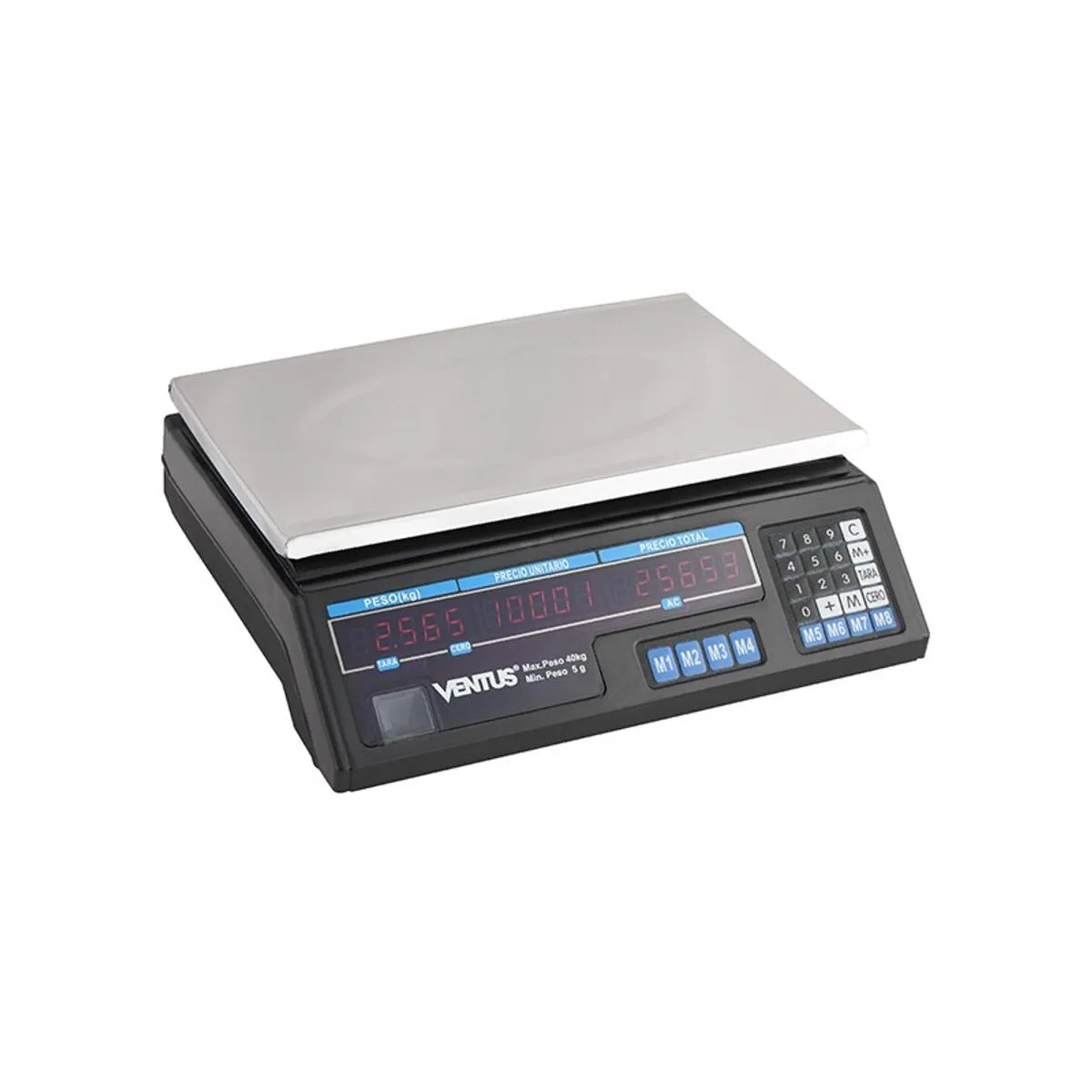 Balanza Digital De 40 Kg Led Rojo B-40 Ventus