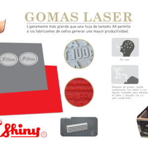 Goma Láser Shiny SLR-400 de 2,3 mm Color Rojo